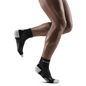 CEP M/W Ultralight Short Socks : Black/light grey